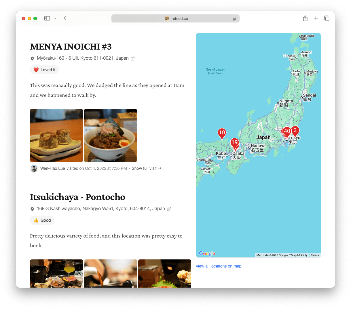 Refeed food guide example