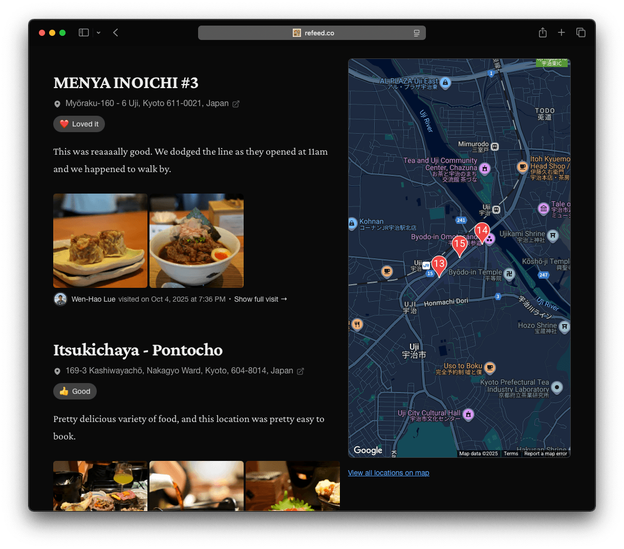 Refeed food guide example